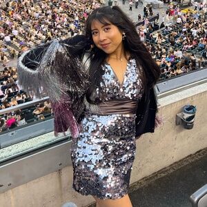 Forever 21 silver sparkle dress